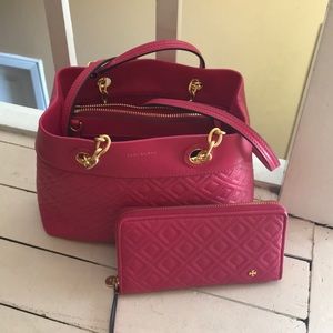 Tory Burch Fleming Tote and Wallet Set